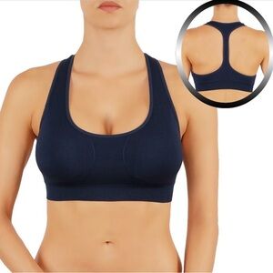 Navy Blue Racerback Padded Sports Bra